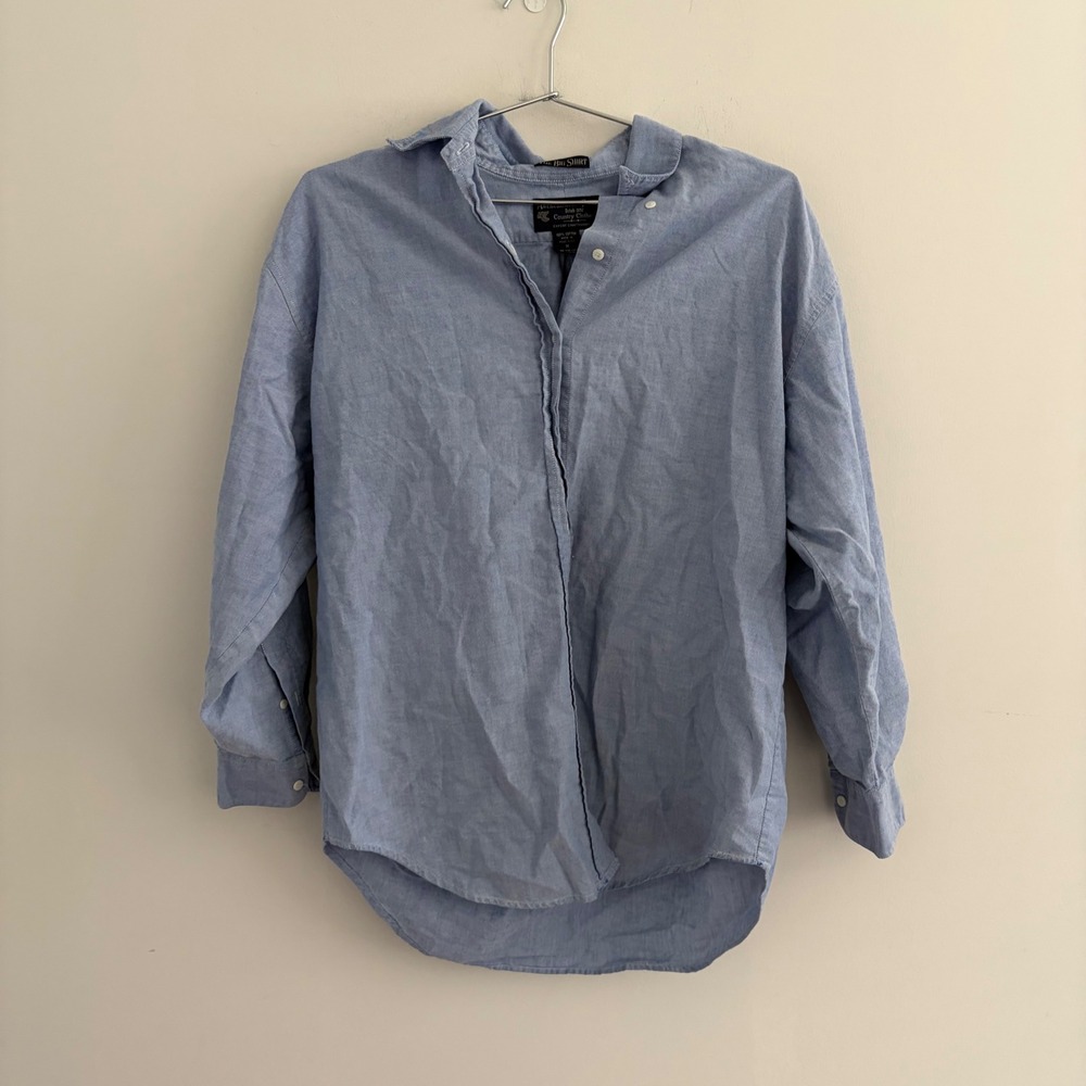Abercrombie & Fitch The Big Shirt Blue Oxford Button Down Mens Medium